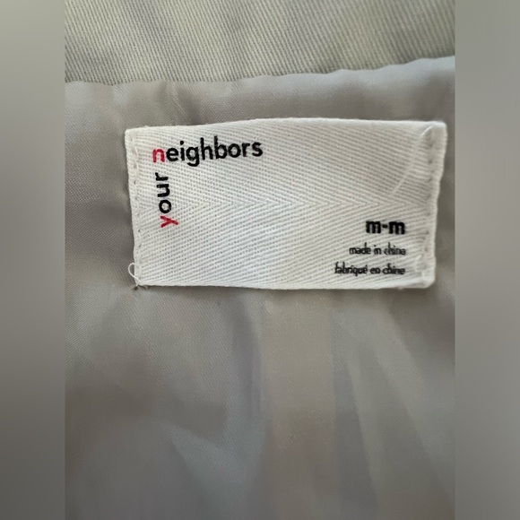 Your Neighbors Light Grey Coated Lightweight  Asymmetrical Moto Jacket - Picture 5 of 6